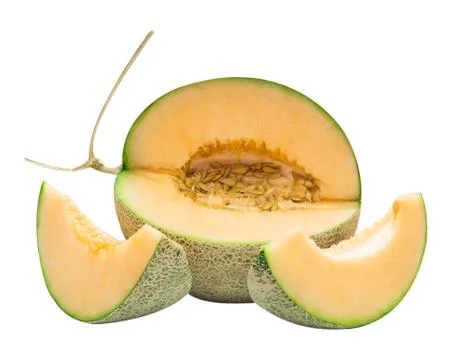 Melon isolated on white Stock Photos