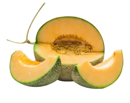 Melon isolated on white Stock Photos
