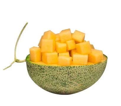Melon isolated on white Stock Photos