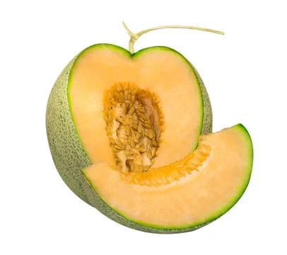 Melon isolated on white Stock Photos