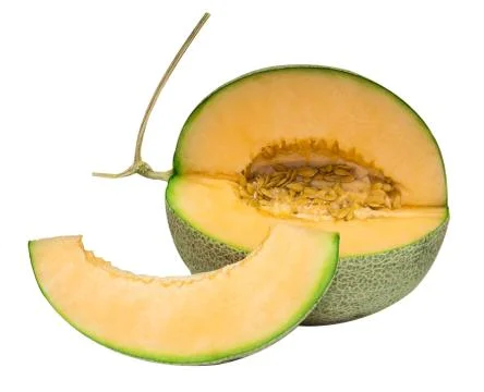 Melon isolated on white Stock Photos
