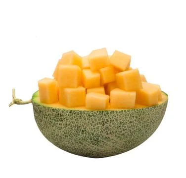 Melon isolated on white Stock Photos