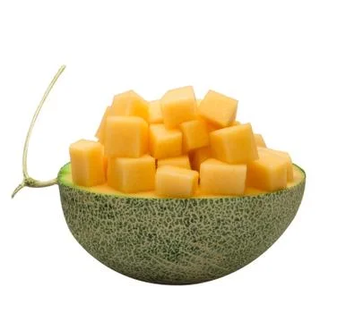 Melon isolated on white Stock Photos