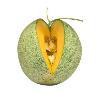 Melon isolated on white Stock Photos