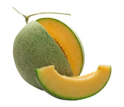 Melon isolated on white Stock Photos