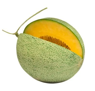 Melon isolated on white Stock Photos