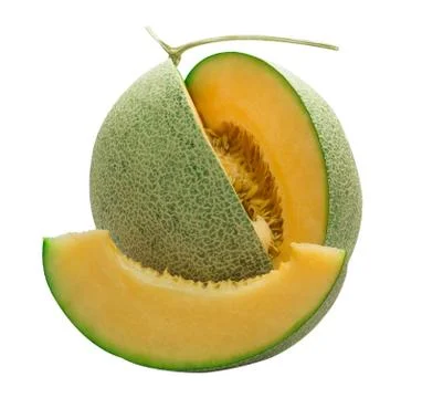 Melon isolated on white Stock Photos