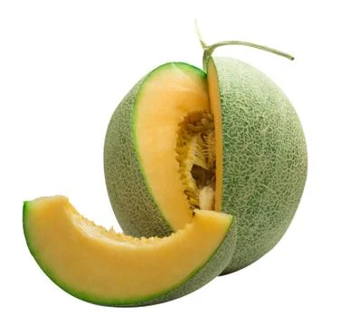 Melon isolated on white Stock Photos