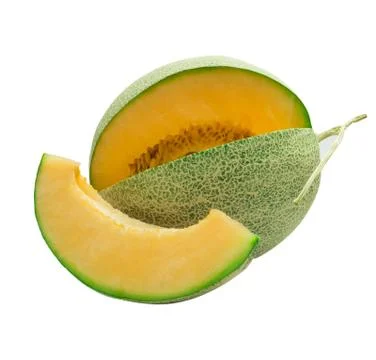 Melon isolated on white Stock Photos