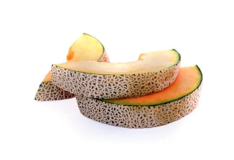 Melon isolated on white Stock Photos