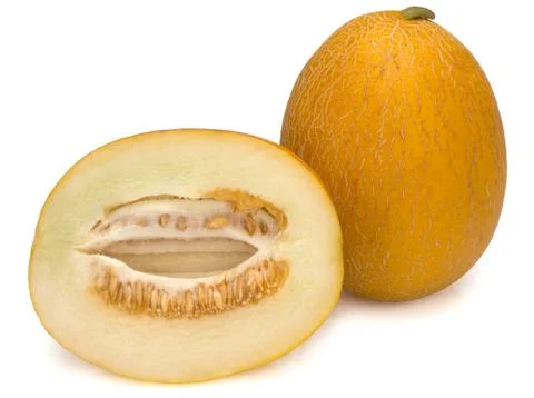 Melon isolated on white Stock Photos