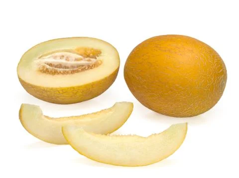 Melon isolated on white Stock Photos