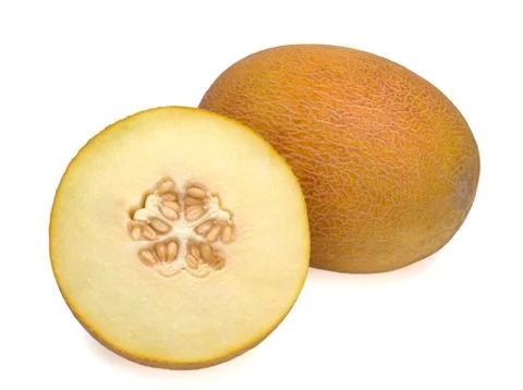 Melon isolated on white Stock Photos