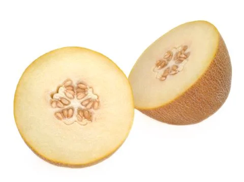 Melon isolated on white Stock Photos