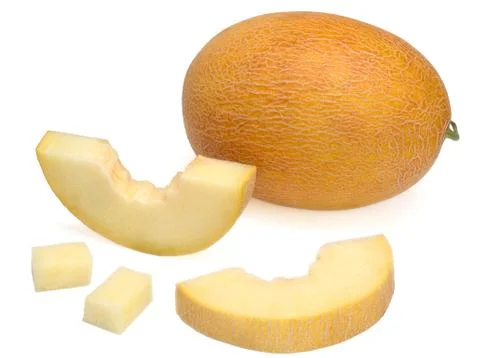 Melon isolated on white Stock Photos