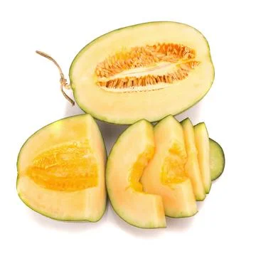 Melon isolated on white Stock Photos