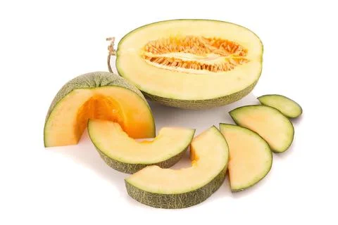 Melon isolated on white Foto stock