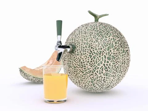 Melon juice Stock Illustration