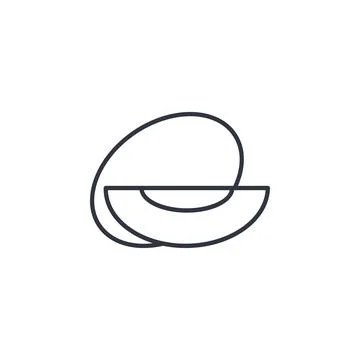 Melon line icon vector illustration Stock Illustration
