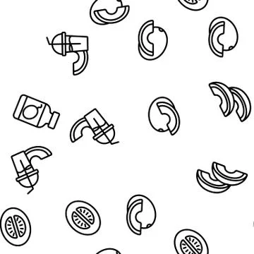Melon Organic Fruit Vector Seamless Pattern イラスト素材