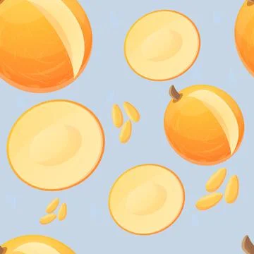 Melon pattern, cartoon style イラスト素材