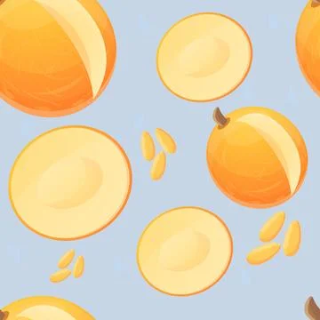 Melon pattern, cartoon style Stock Illustration
