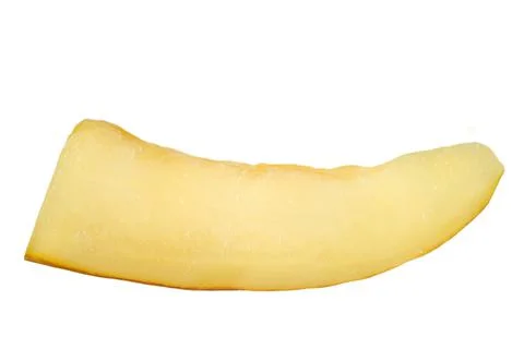 Melon piece isolate. yellow ripe yellow melon. Stock Photos