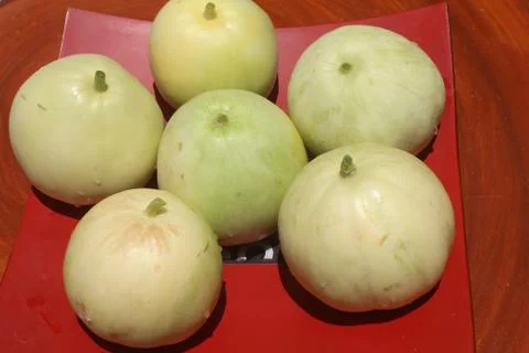 Melon on plate Stock Photos