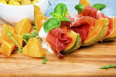 Melon with the prosciutto Фото
