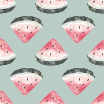 Melon seamless background repeating pattern, wallpaper background, cute doo.. Stock Illustration