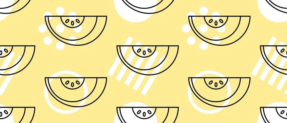 Melon seamless pattern 库存插图
