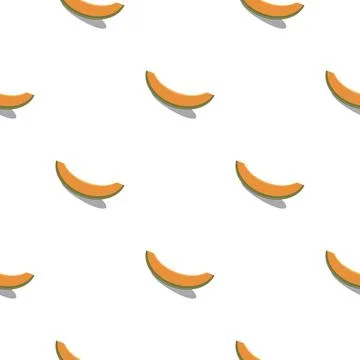 Melon seamless pattern. Vegan organic eco fruit background. vector illustrati Illustrazione stock