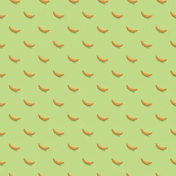 Melon seamless pattern. Vegan organic eco fruit background. vector illustrati Stock Illustration