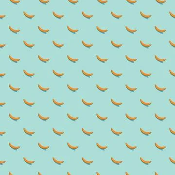 Melon seamless pattern. Vegan organic eco fruit background. vector illustrati Stock Illustration