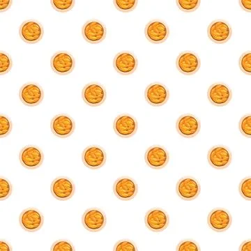 Melon seeds in bowls seamless pattern background イラスト素材