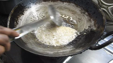 Melon Seeds Deep Frying Stock Footage 194445753