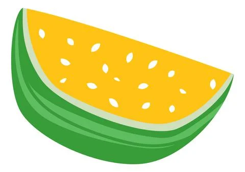 Melon slice icon. Hand drawn ripe healthy food Stock Illustration