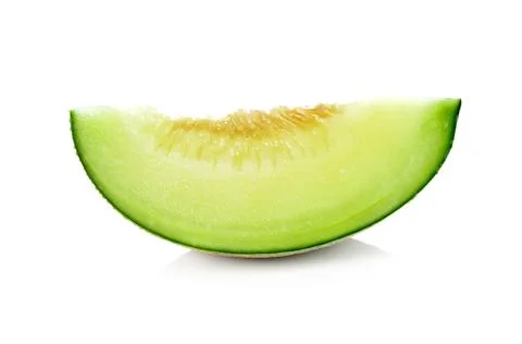 Melon slice isolated on white background Stock Photos