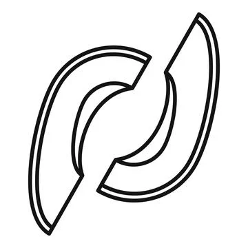 Melon slice outline icon vector drawing Stock Illustration