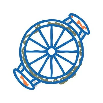 Melon slicer cutter icon doodle illustration Stock Illustration