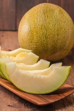 Melon slices Stock Photos