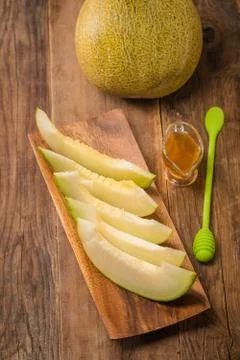 Melon slices Stock Photos