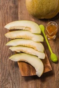 Melon slices Stock Photos