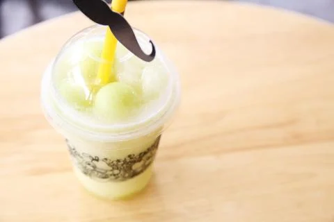 Melon smoothie Stock Photos