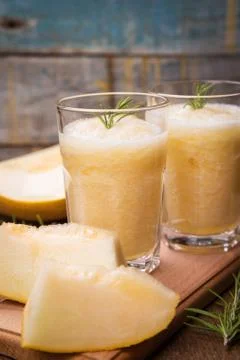 Melon smoothie Stock Photos