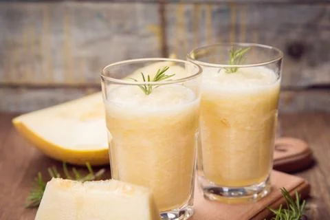 Melon smoothie Foto stock