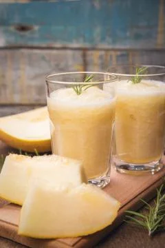 Melon smoothie Stock Photos