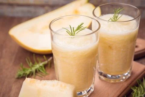 Melon smoothie Stock Photos