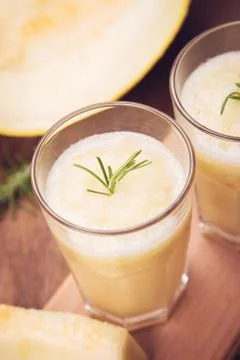 Melon smoothie Foto stock