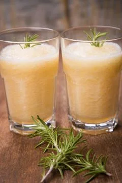 Melon smoothie Foto stock